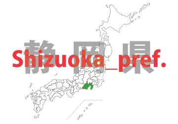 Shizuoka-map.Japan
