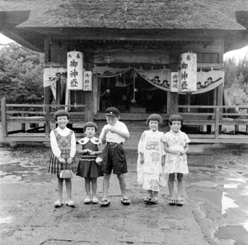 Children in front of Shrine