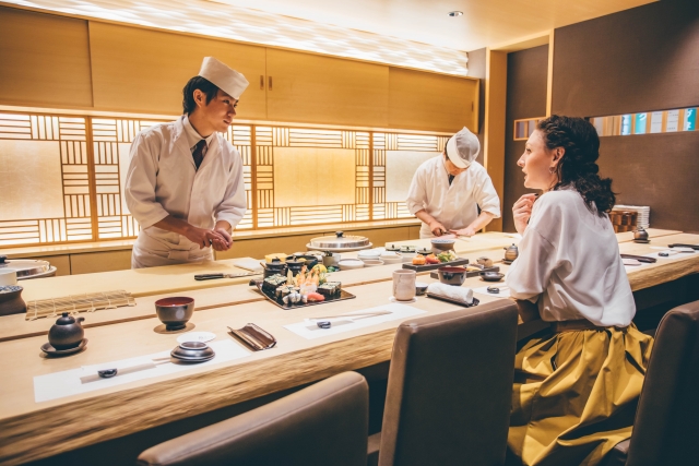 high-class sushi restaurant