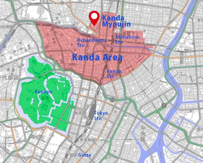 kanda-area with Kanda myoujin