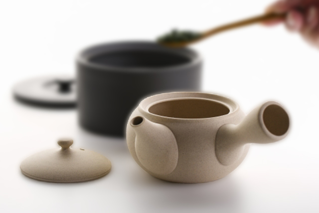 Tokoname handmade clay kyusu teapot
