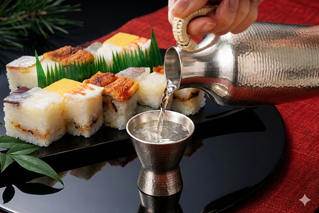 Osaka pewterware sake cup that mellows the taste of sake