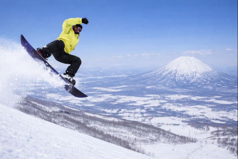 Snowboarder at Rusutsu Resort